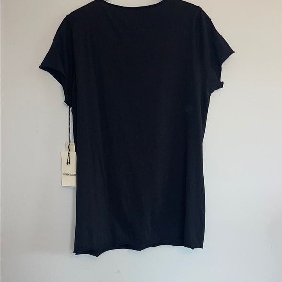 Zadig & Voltaire Black Tee with Gold Accents - Picture 4 of 4